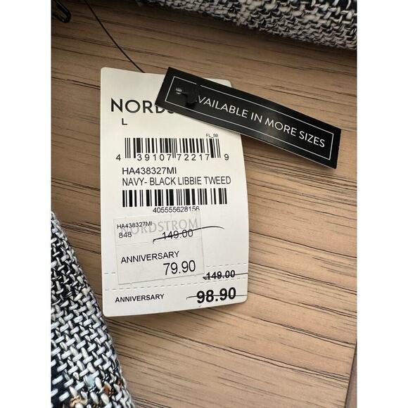 Halogen Womens Gray Libbie Plaid Tweed Blazer Jacket Size Large NWT - Picture 11 of 12